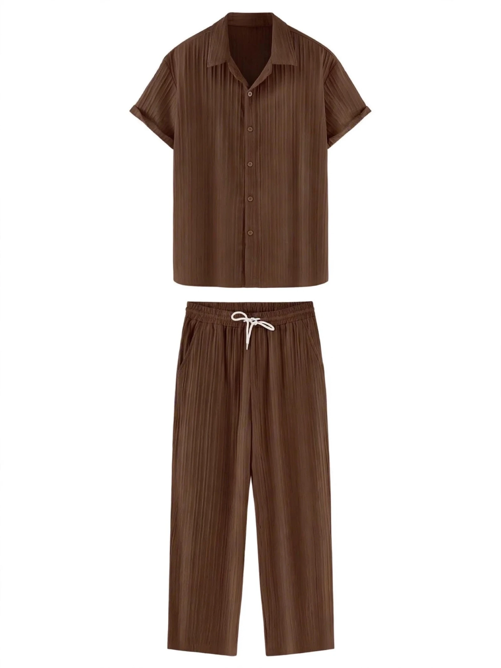 Heren zomerset chocoladebruin | shirt + broek | NIEUW  – photo 2